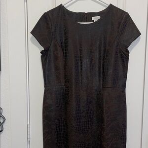 black glitter dress maxi Faux Leather Mini Dress – Penelope The Label main image 1